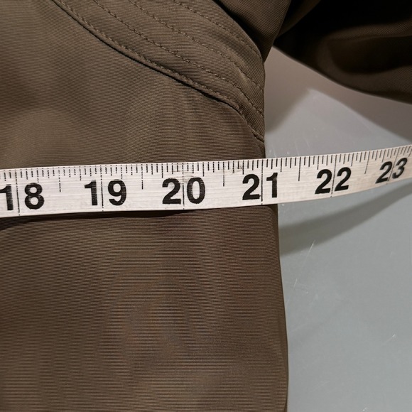 Donna Karan New York Jacket Womens Sz S Faux Fur Hooded Goose Down Parka Green - Picture 8 of 11